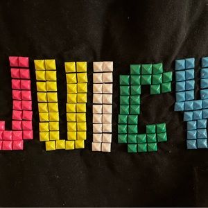 Black Cotton Studded Juicy Couture Tote